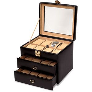Genuine Leather Watch Case for 24 Watches