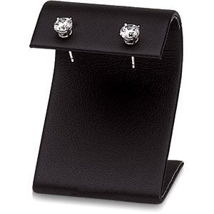 Small Black Leatherette Earring Display