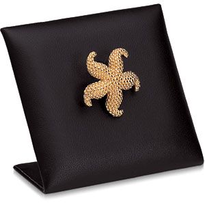 Black Leatherette Brooch Display