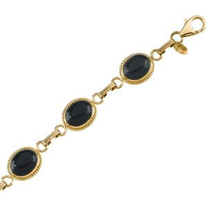Genuine Onyx Cabochon Bracelet