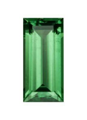 Straight Baguette Genuine Tsavorite Garnet (Black Box)