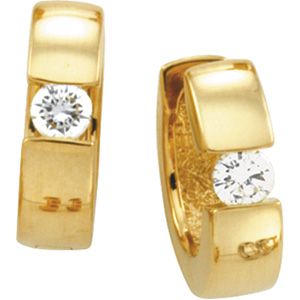 Hinged Hoop Solitaire Earring Mounting