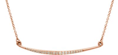 14kt Rose 1/8 CTW Diamond 16" Necklace