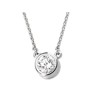 Cubic Zirconia Solitaire Necklace