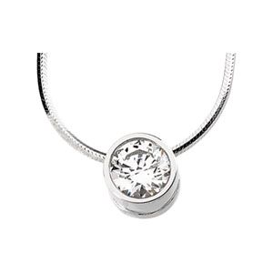 Cubic Zirconia Slide Necklace