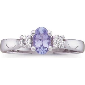 Genuine Tanzanite & Diamond Ring