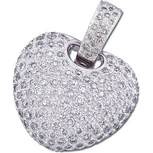 2 ct tw Pavé Diamond Heart Pendant