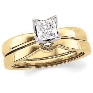 Princess-Cut Diamond Solitaire Tulipset® Ring