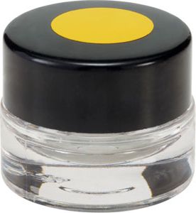 Glass Container with Yellow Marked Lid