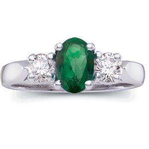 Emerald and Diamond Ring