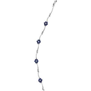 Genuine Blue Sapphire & Diamond Bracelet