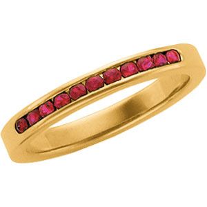 Genuine Ruby Anniversary Band