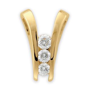 3/4 ct tw 3 Stone Diamond Pendant