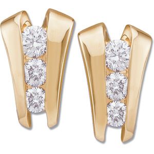 3-Stone Diamond Ladder Earrings
