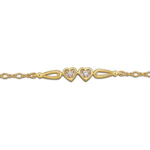 .08 ct tw Diamond Heart Bracelet