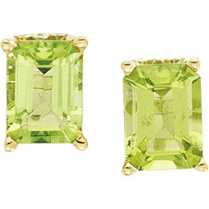 Genuine Peridot Scroll Setting&reg; Earrings