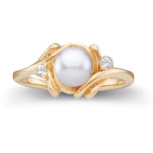 Ring Mounting for Pearl & Diamonds