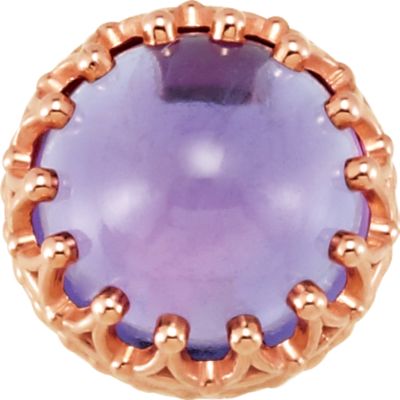 Crown Design Cabochon Earring Setting