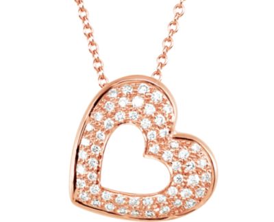 1/4 ct tw Diamond Heart 18