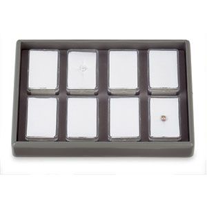 8 Gemstone Tray with Rectangle Containers