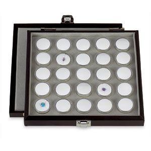 25 Gemstone Case with Hinged Lid