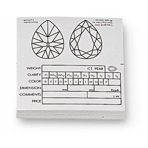 Pear Diamond Information Fact Labels (Pack of 50)