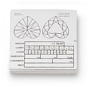 Heart Diamond Information Fact Labels (Pack of 50)