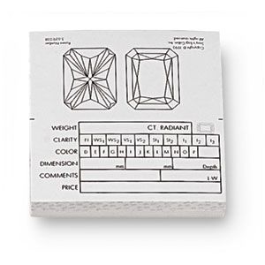 Radiant Diamond Information Fact Labels (Pack of 50)
