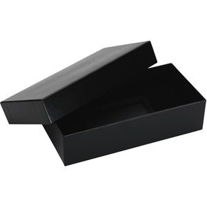 Optional Black Packer Box for Diamond Certificate and Black Leatherette Stone/Jewelry Box