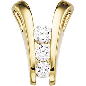 3 Stone Cubic Zirconia Pendant