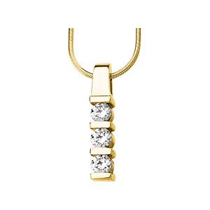 3 Stone Cubic Zirconia Pendant
