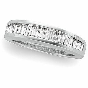 1ct tw Anniversary Ring Mounting for Baguettes