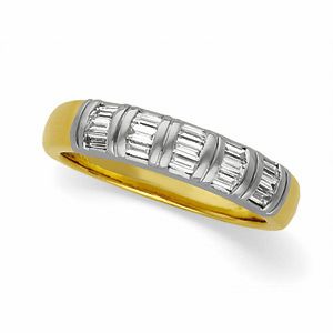 1/2 ct tw Diamond Two Tone Anniversary Band