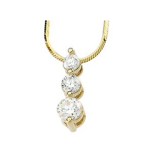 1 ct tw 3-Stone Diamond Necklace