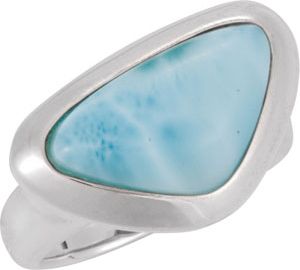 Genuine Larimar Ring