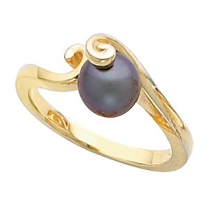 Scroll Design Ring Mounting for Pearl
