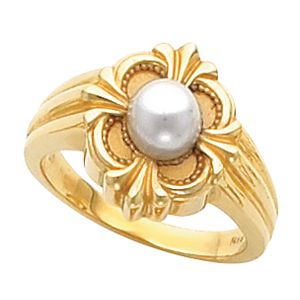 Vintage-Style Ring Mounting for Pearl