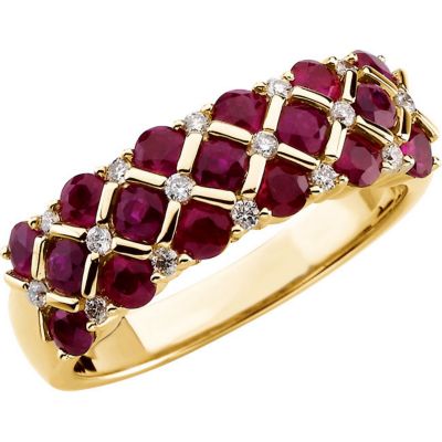 Genuine Ruby & Diamond Ring