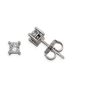 1/4 ct tw - 1/3 ct tw SI<sub>2</sub>-SI<sub>3</sub> Princess-Cut Diamond Stud Earrings 