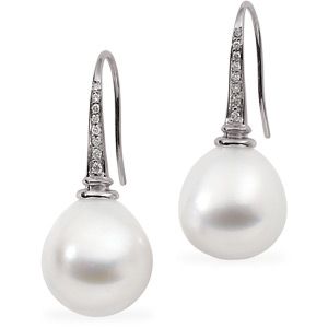 South Sea Cultured Pearl & Diamond Earrings
