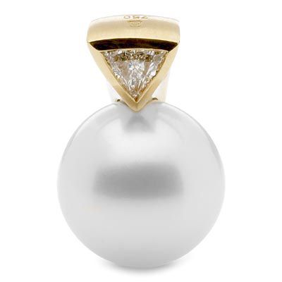 South Sea Cultured Pearl & Diamond Pendant