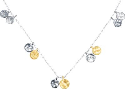 Textured Multi-Disc Fashion Necklace