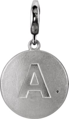 Block Initial Disc Charm with Accent