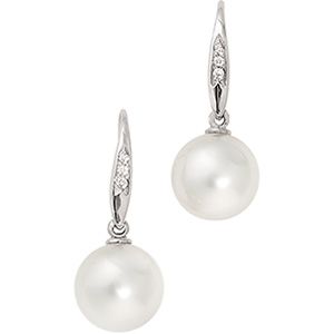 South Sea Cultured Pearl & Diamond Earrings