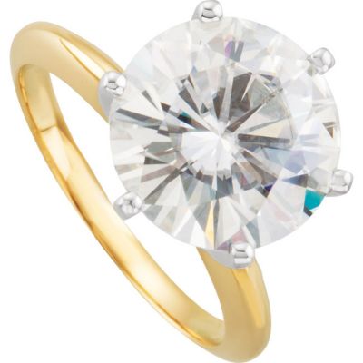 Created Moissanite Solitaire Engagement Ring