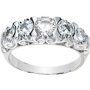 Created Moissanite Band
