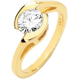 Created Moissanite Engagement Ring