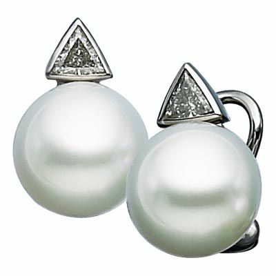 Paspaley Cultured Pearl & Diamond Earring