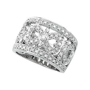 1/2 ct tw Openwork Diamond Band