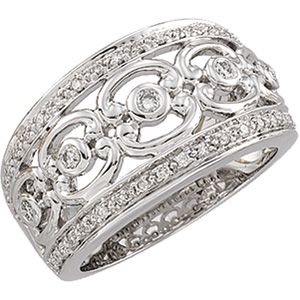1/3 ct tw C-Scroll Diamond Band